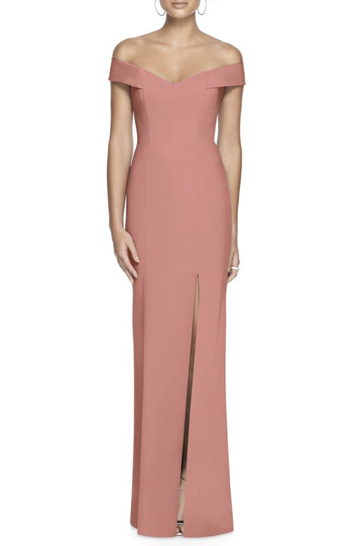 THE DESSY GROUP womens Dessy Collection Off-The-Shoulder Gown 2 Pink