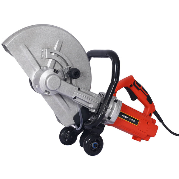 Heavy Duty Electric 14" Cut Off Saw With Water Line Attachment - Black / Silver