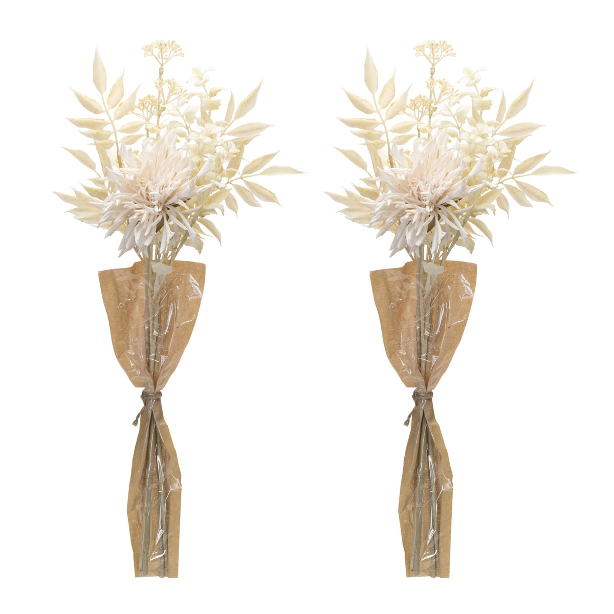 Bleached Chrysanthemum Bouquet (Set of 2)