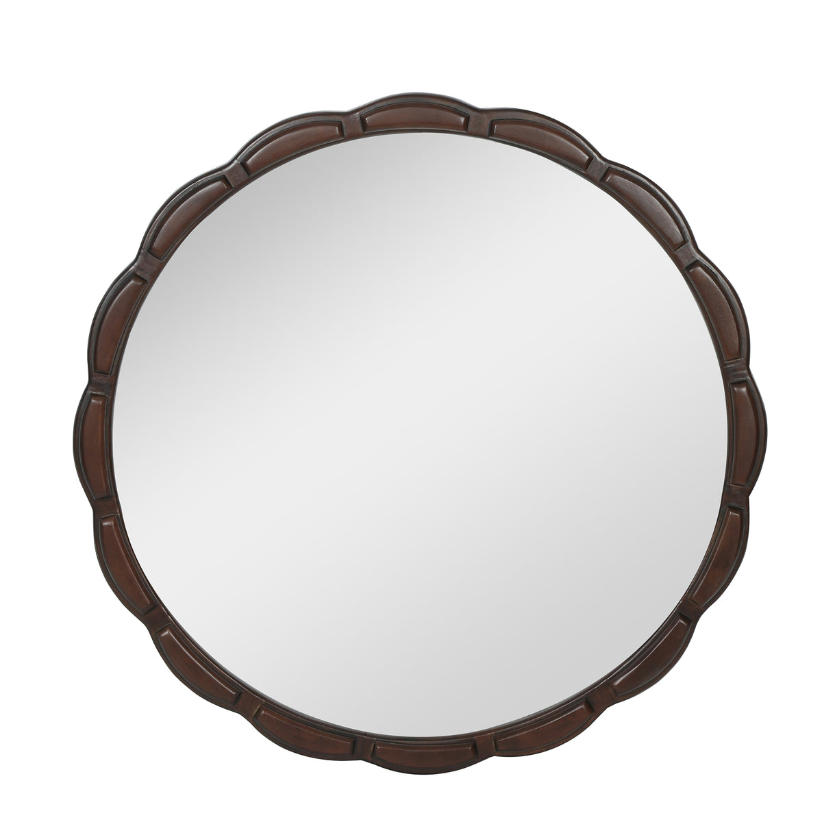 Round Wood Wall Mirror - 31.5"