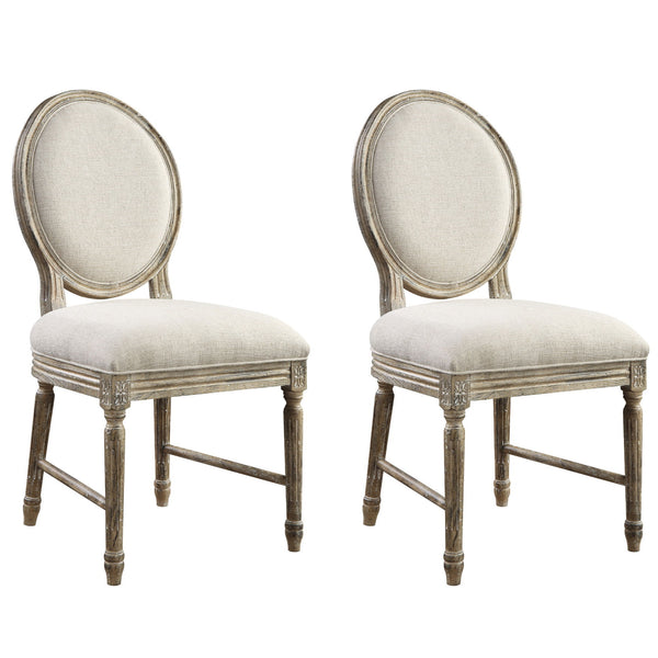 Upholstered Dining Chairs (Set of 2) - Brown