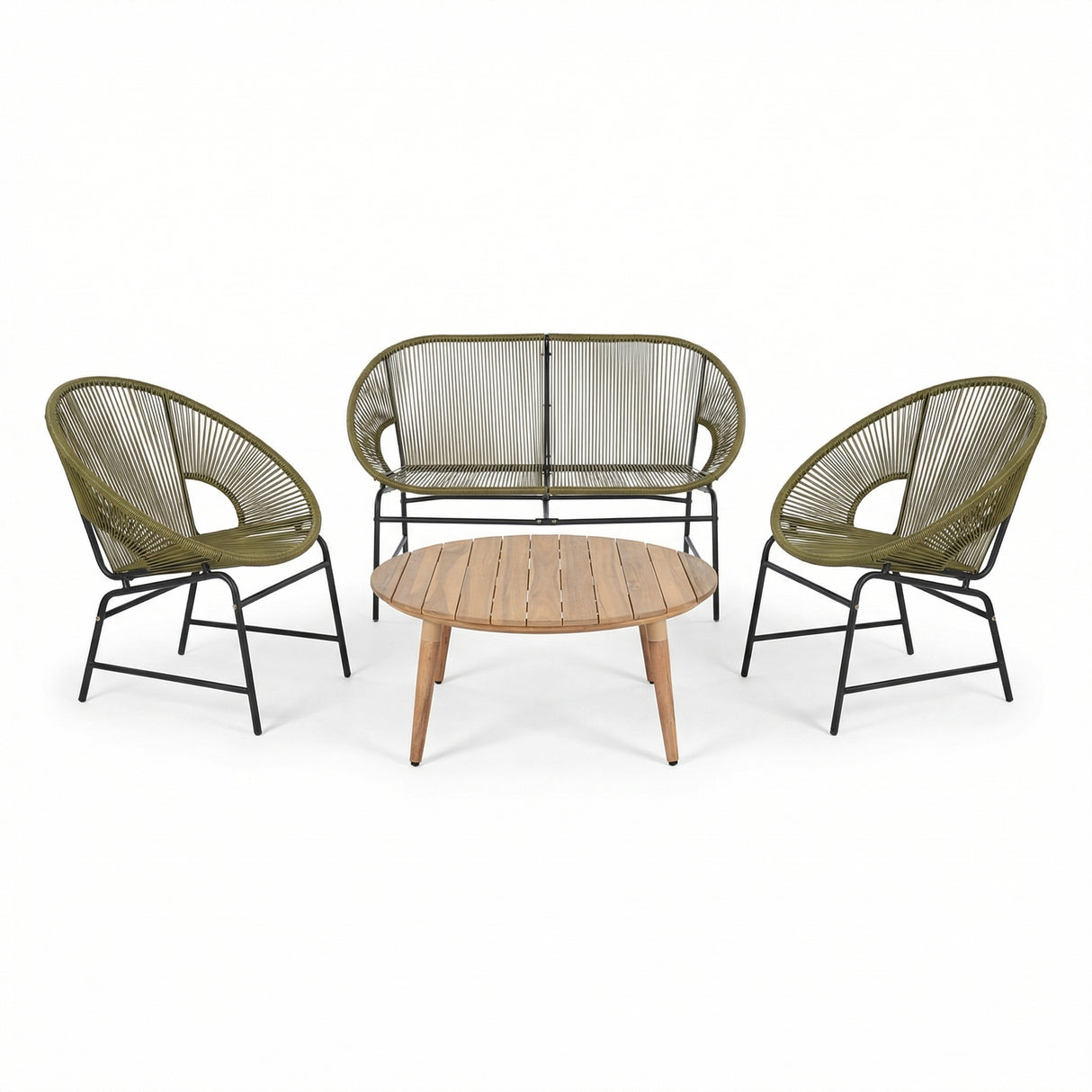 Nusa Outdoor Patio 4-Pcs Chat Set