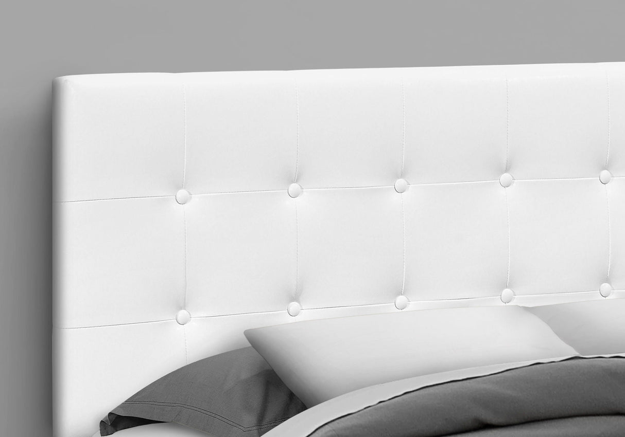 Queen Size Headboard Only Upholstered Leather Look - White - Best Buy Furniture