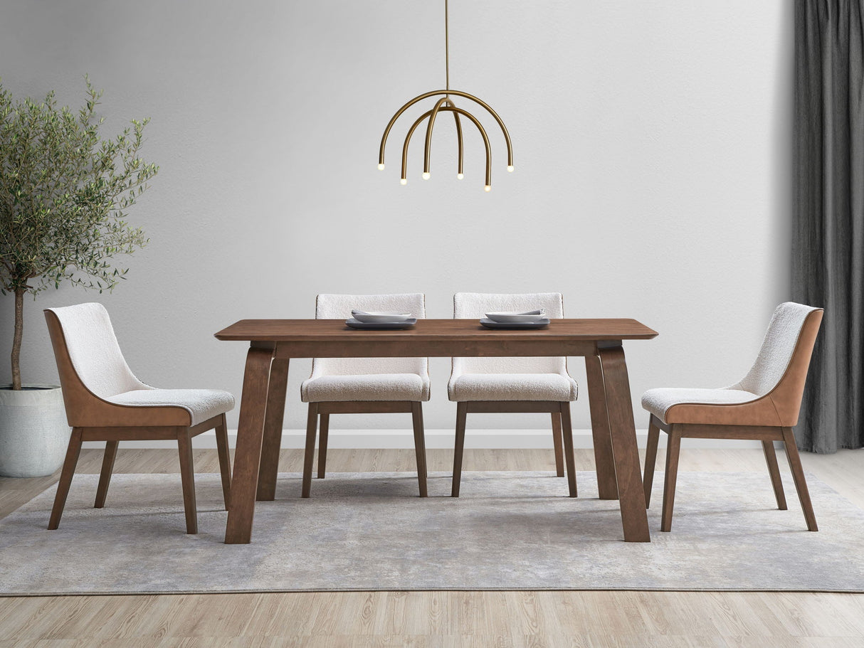 Ginny - 5 Piece With Side Chairs Dining Room Set - Walnut - Best Buy Furniture