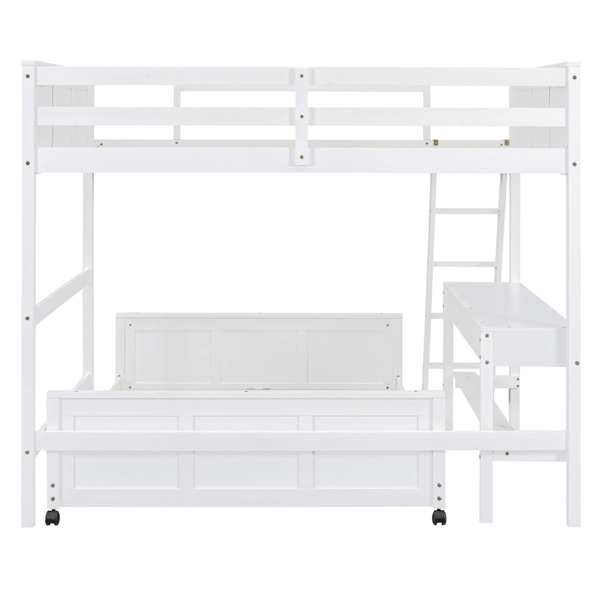 Full Over Full Bunk Bed With Desk