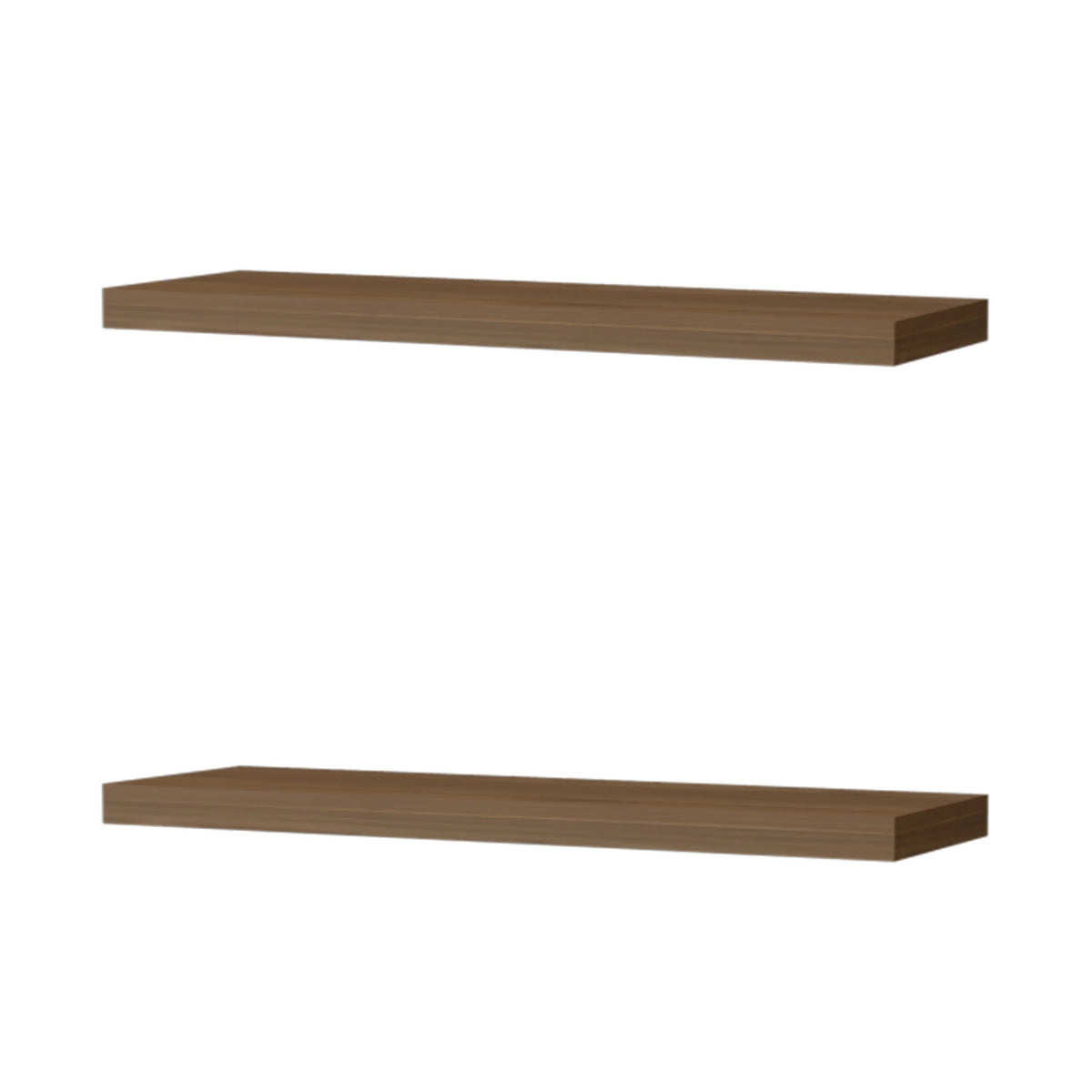 Mahogany Floating Shelf Set of 2 with Minimalist Design - Mahogany