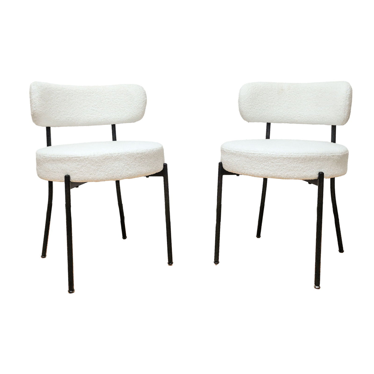 Extendable Dining Table Set With Curved Backrest Upholstered Chairs