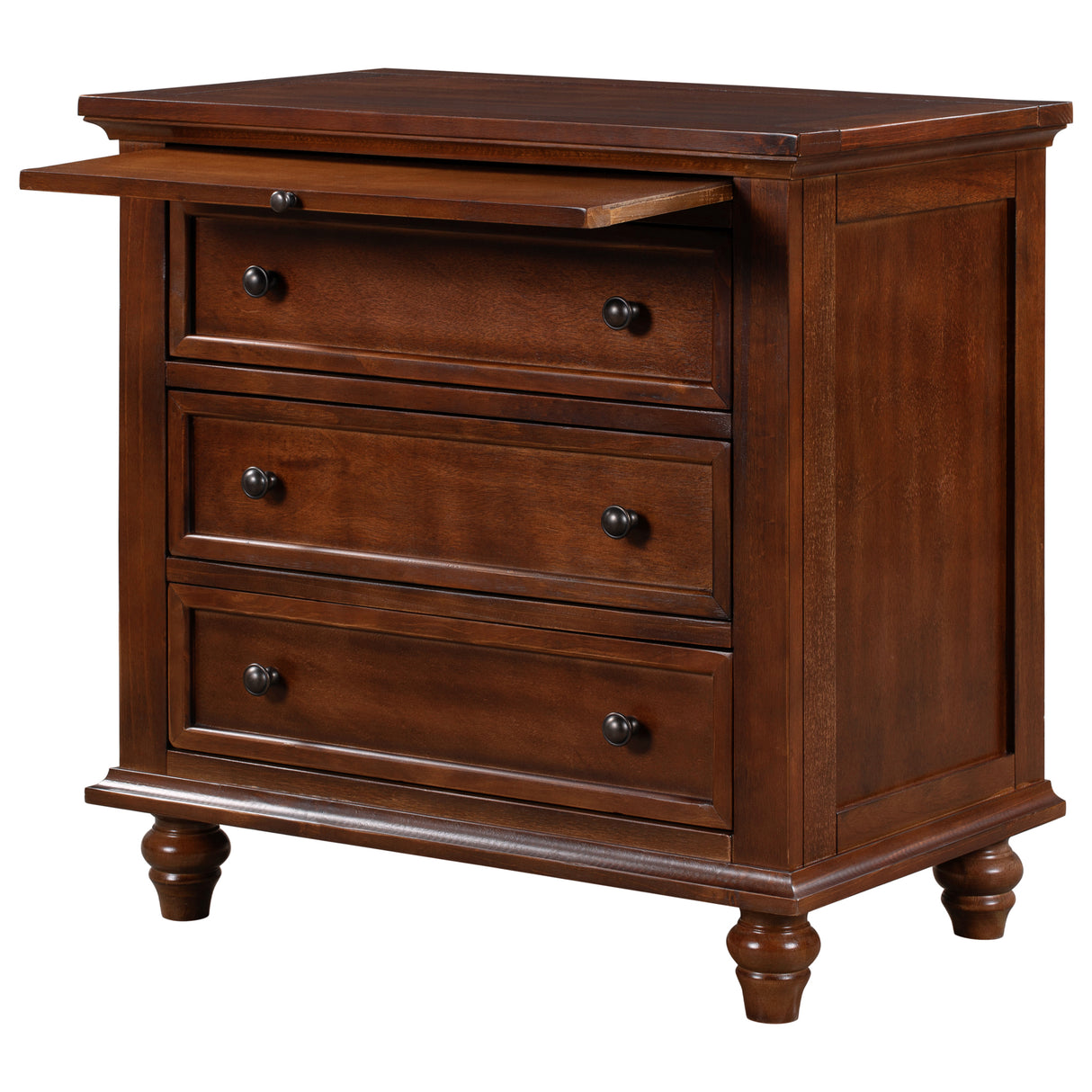 U_STYLE 27.6'' Nightstand with Pine Wood Veneer