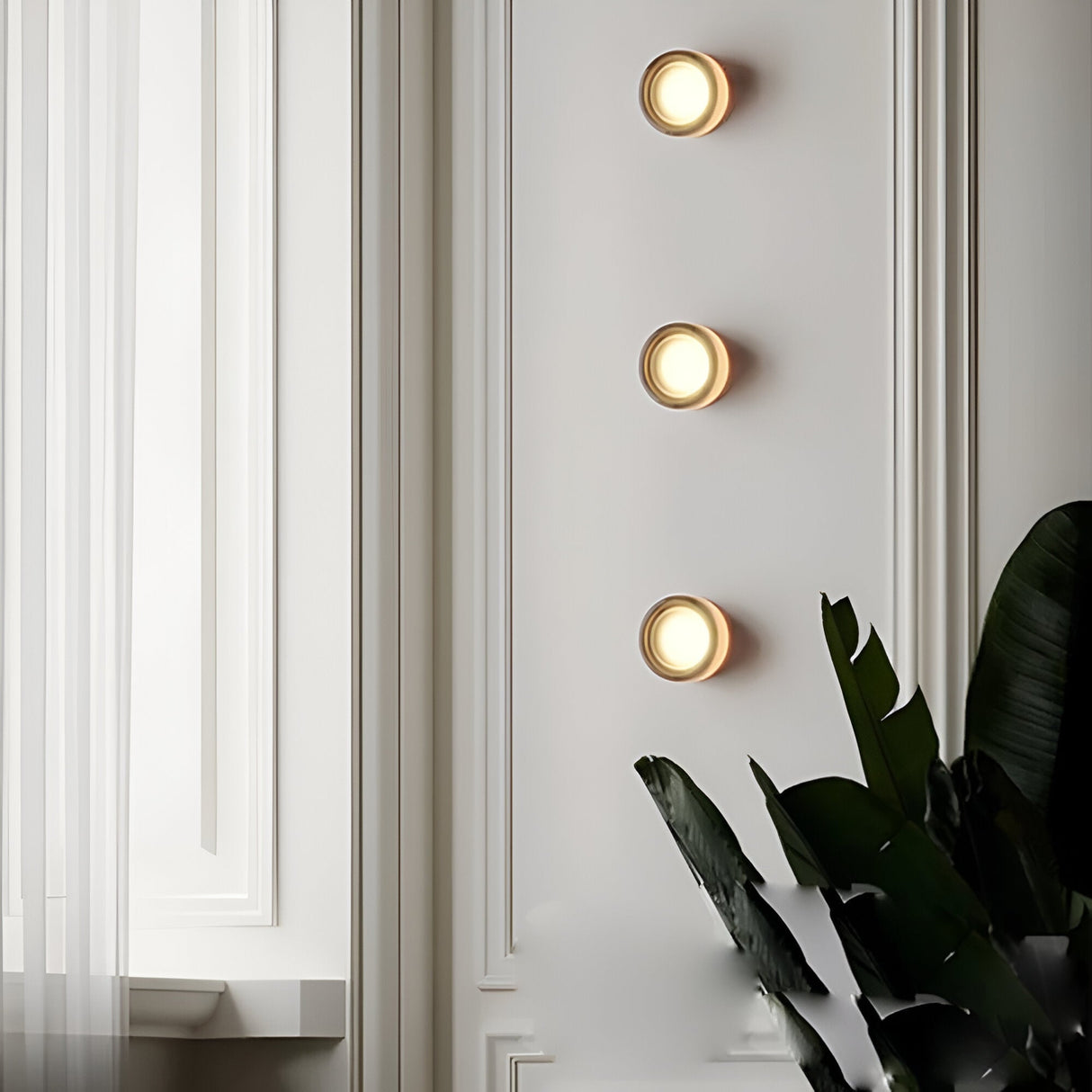 Nordic Acrylic Dimple LED Wall Sconce 1-Light 3-Color Adjustable