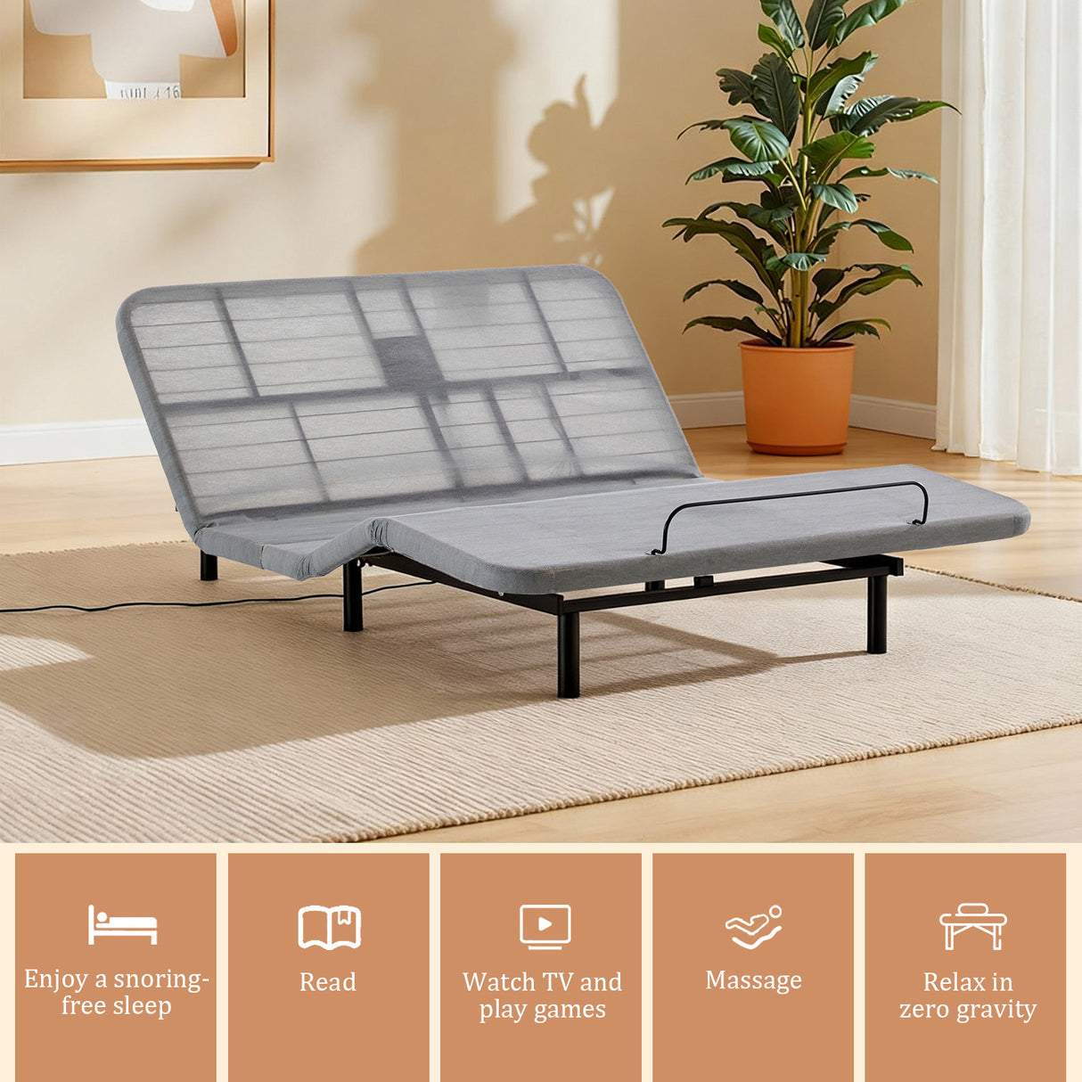Caron 4.0 Ergonomic Queen Size Adjustable Bed Frame