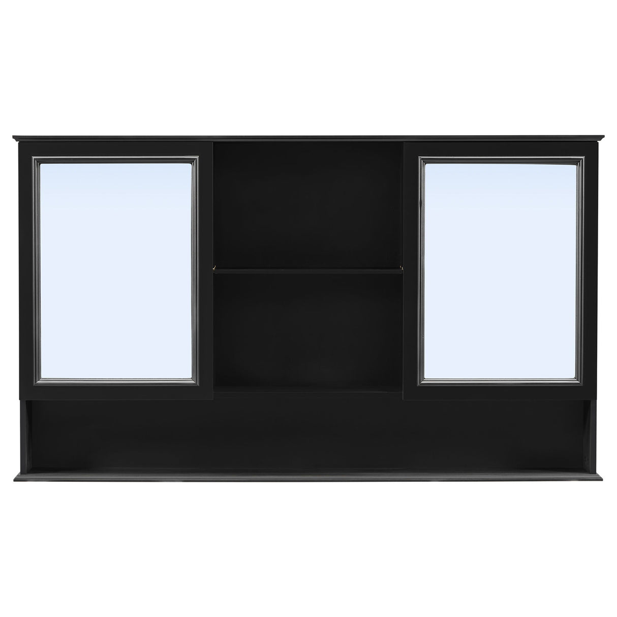 Double Sink Bathroom Vanity Set With Wall Mount Mirror Cabinet