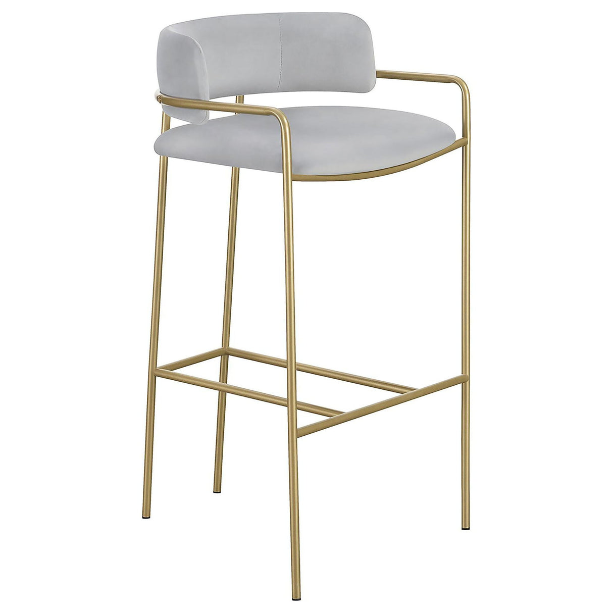 Allemonde - Low Back Stool - Gray