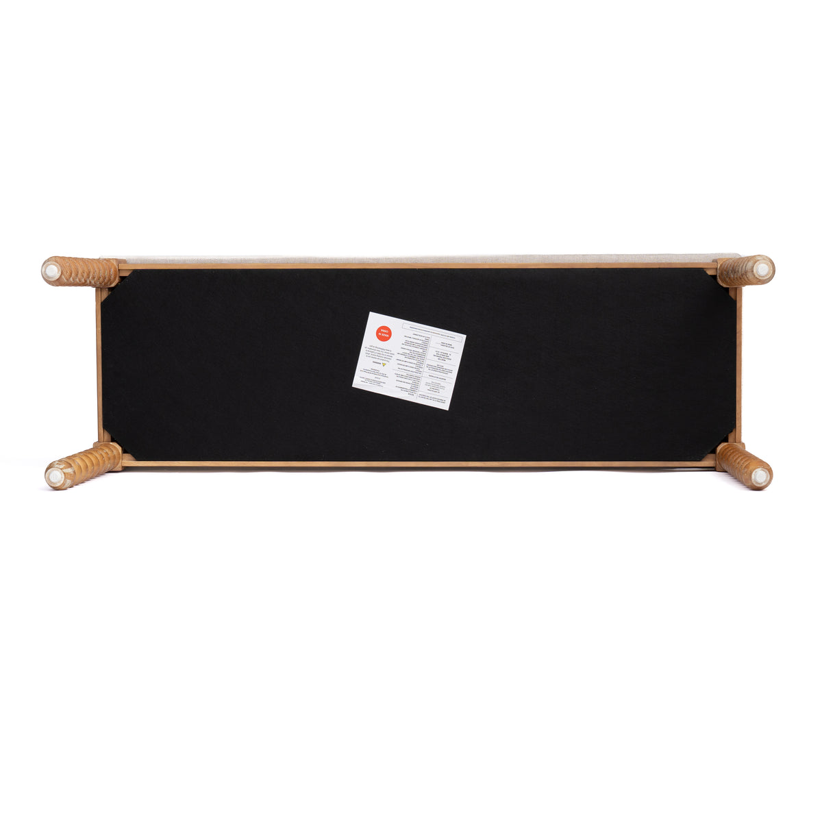 Farmhouse Wooden Storage Bench with Soft Cushion – Turned Spindle Legs
