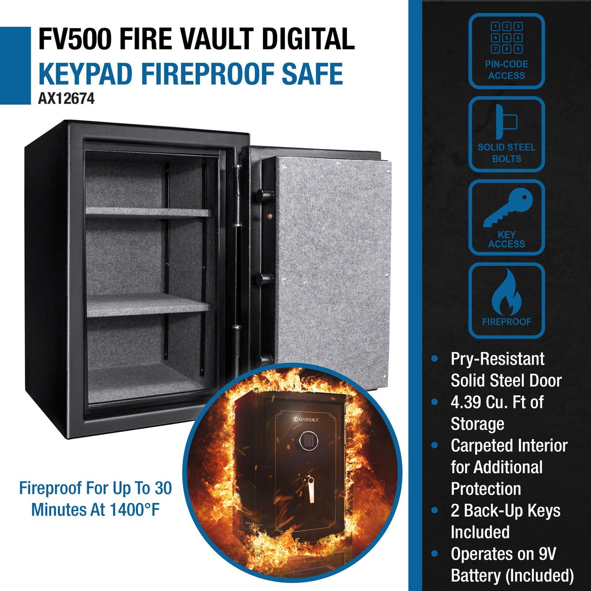 Fireproof Protection Safe Vault