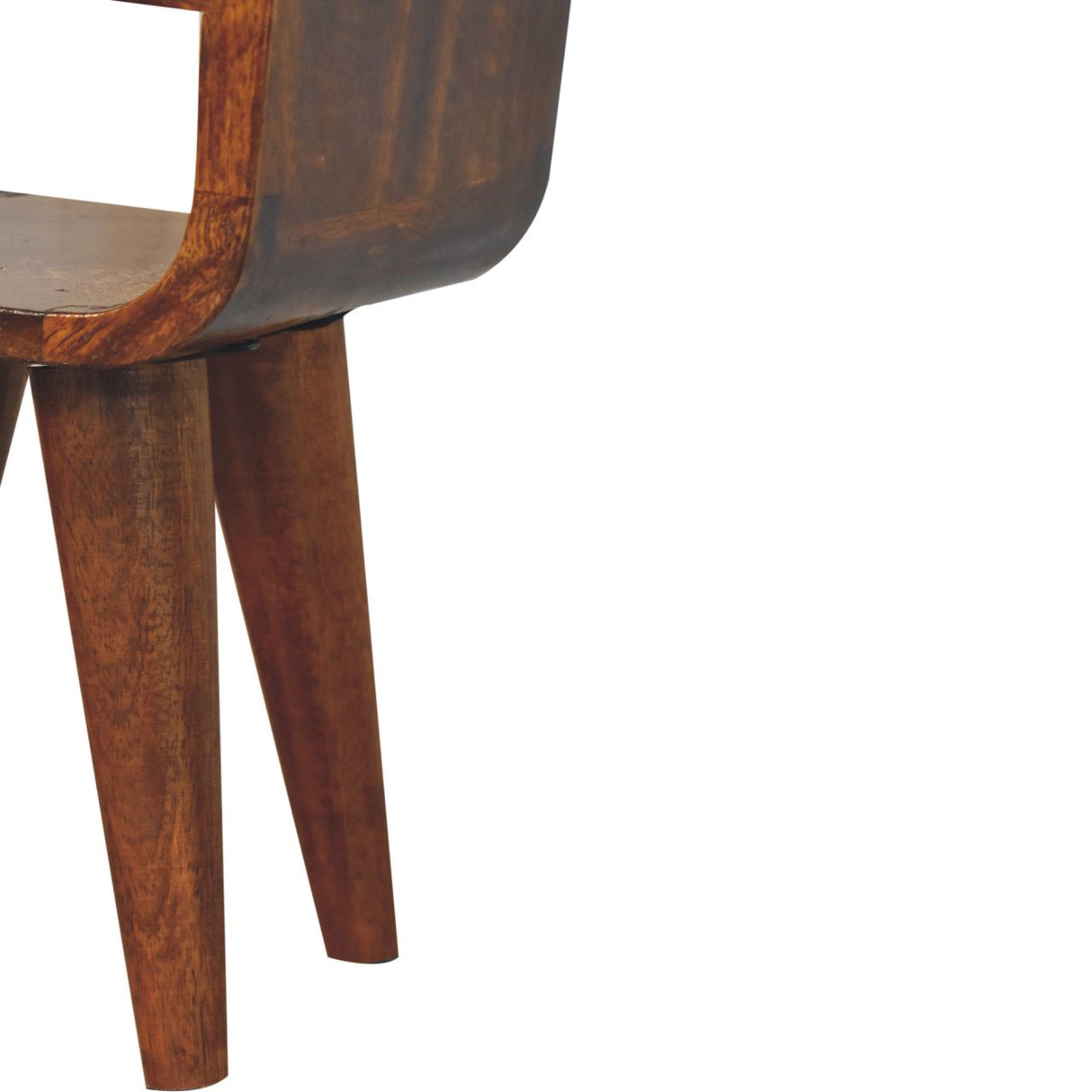 Solid Wood Extra Mini Chestnut Curve Lower Nightstand