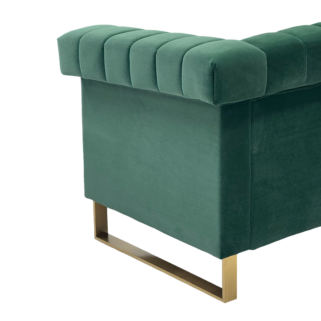 Emerald Green Velvet 2 Piece Sofa Set