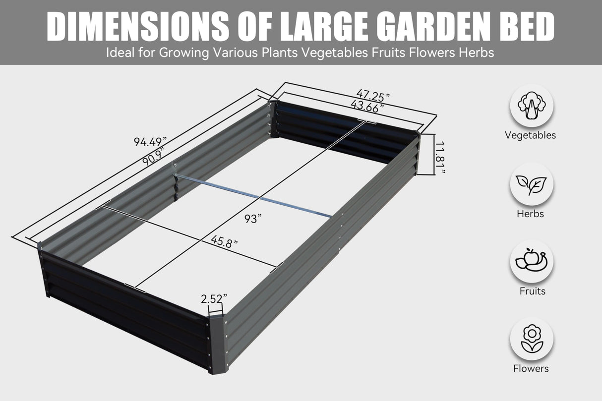Galvanized Raised Garden Bed
