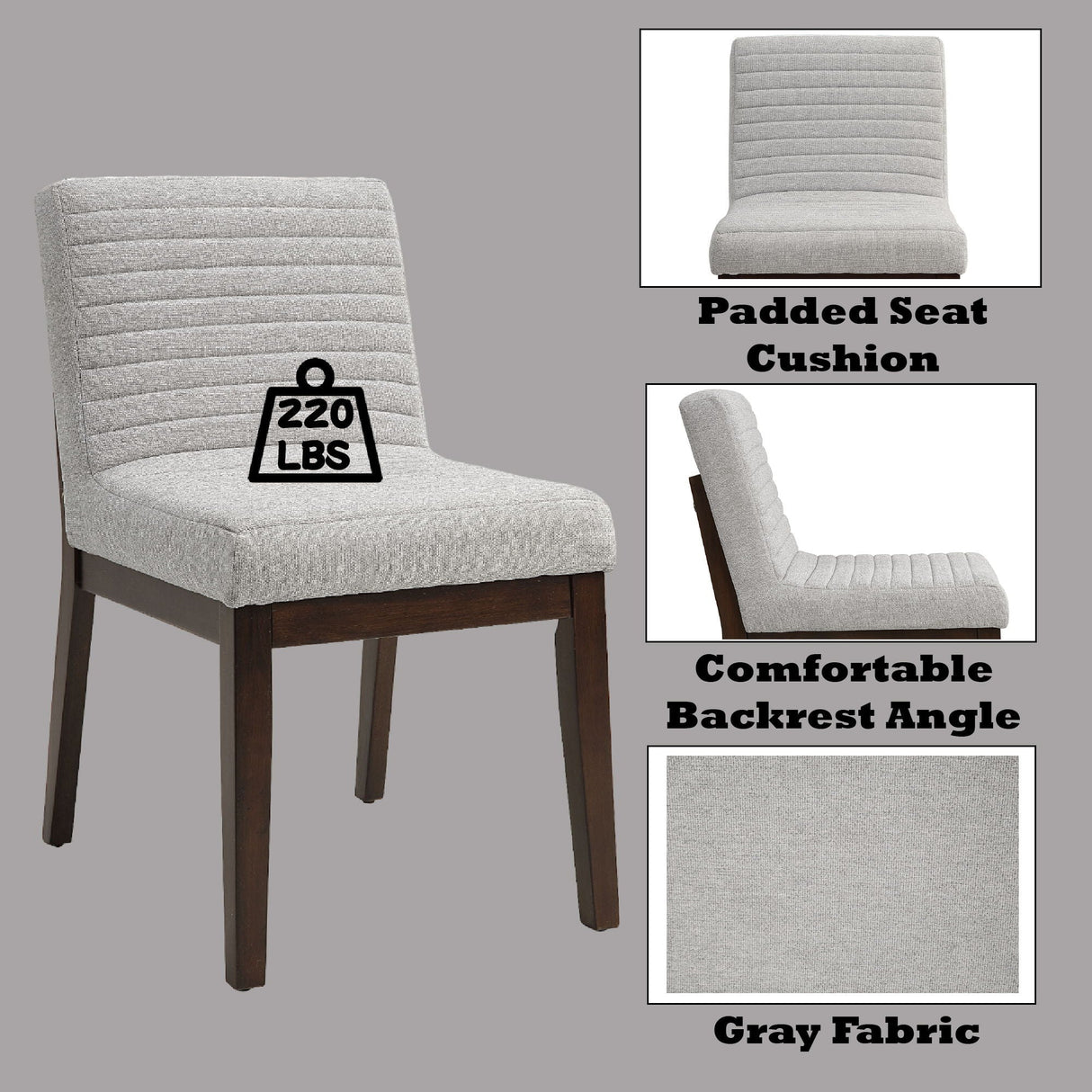 Edwyn - Linen Side Chair (Set of 2) - Gray - Best Buy Furniture