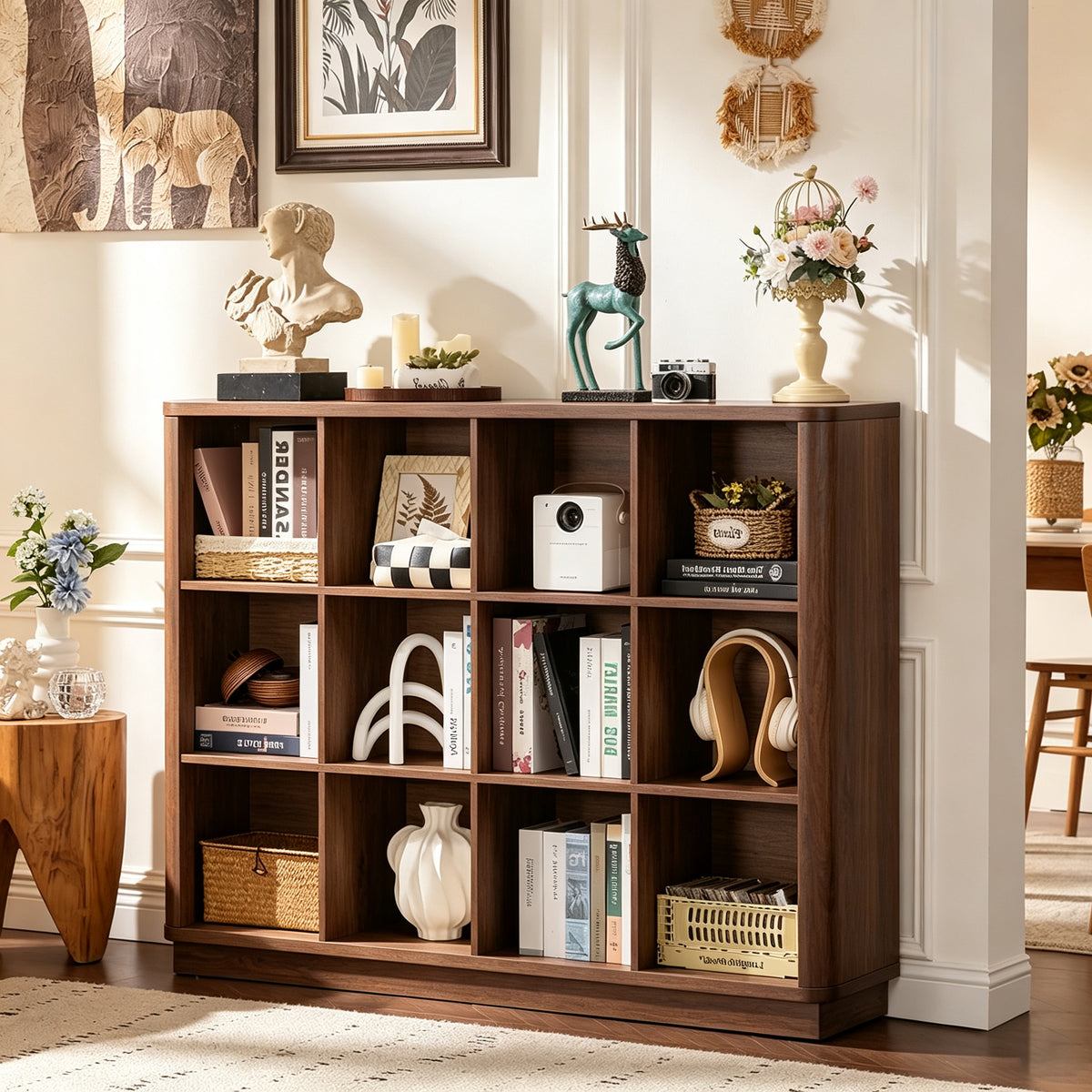 Book Shelf Cube Storage Organizer Bookcase - 12 Cube Storage Cubes