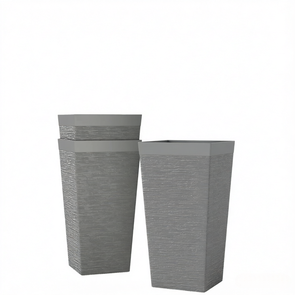 Stackable Design Tapered Planters - 3 Piece Set