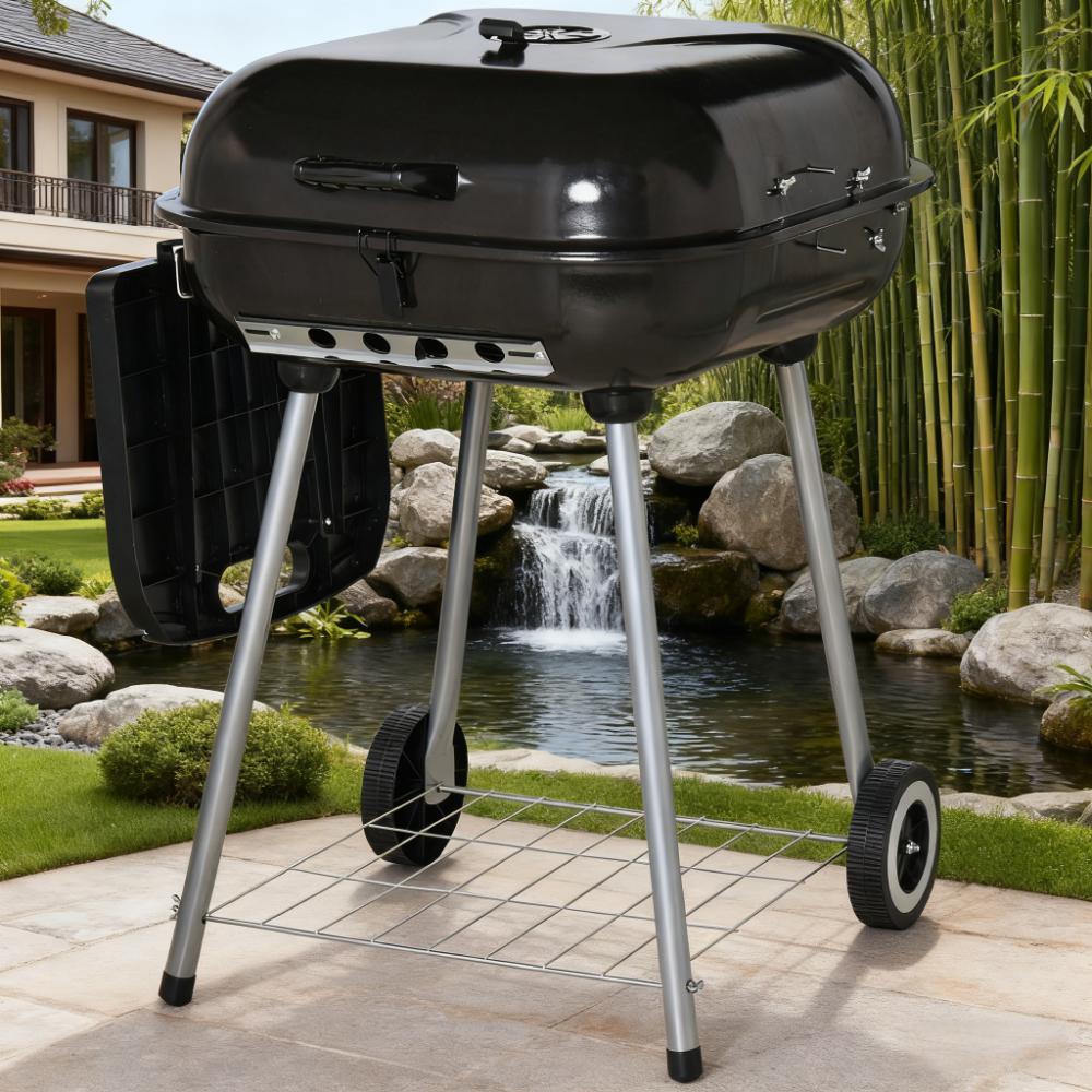 22-Inch Porcelain-Enameled Outdoor BBQ Grill