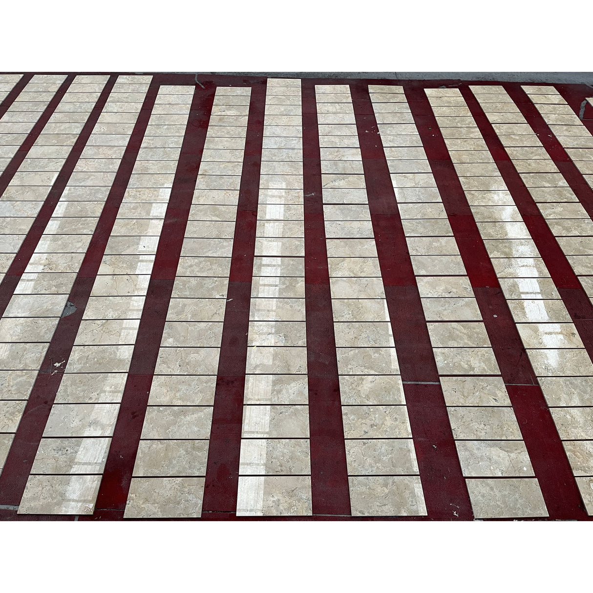 Marble For Floor And Wall Polished Marble Tile Stone (Set of 4) - Beige / Gold