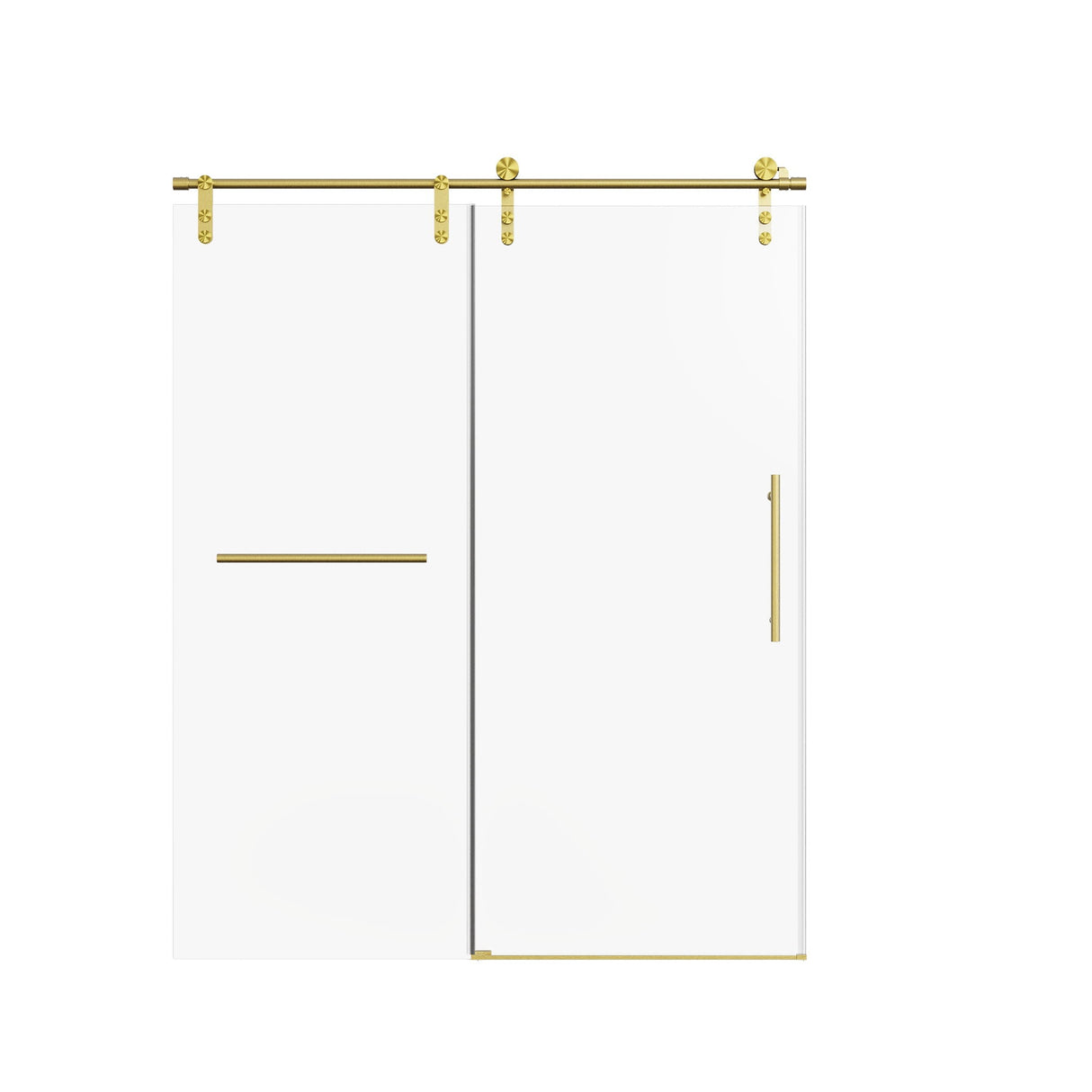Frameless Single Sliding Shower Doors With Towel Rail & Handle