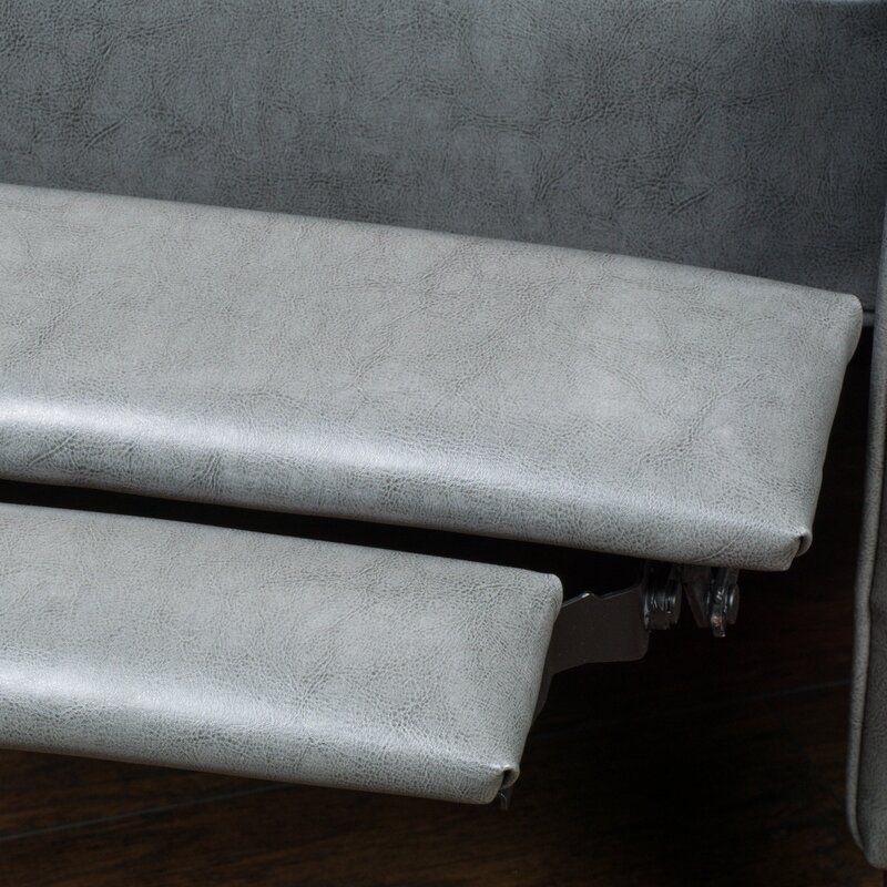 Wide Manual Club Recliner - Dark Gray