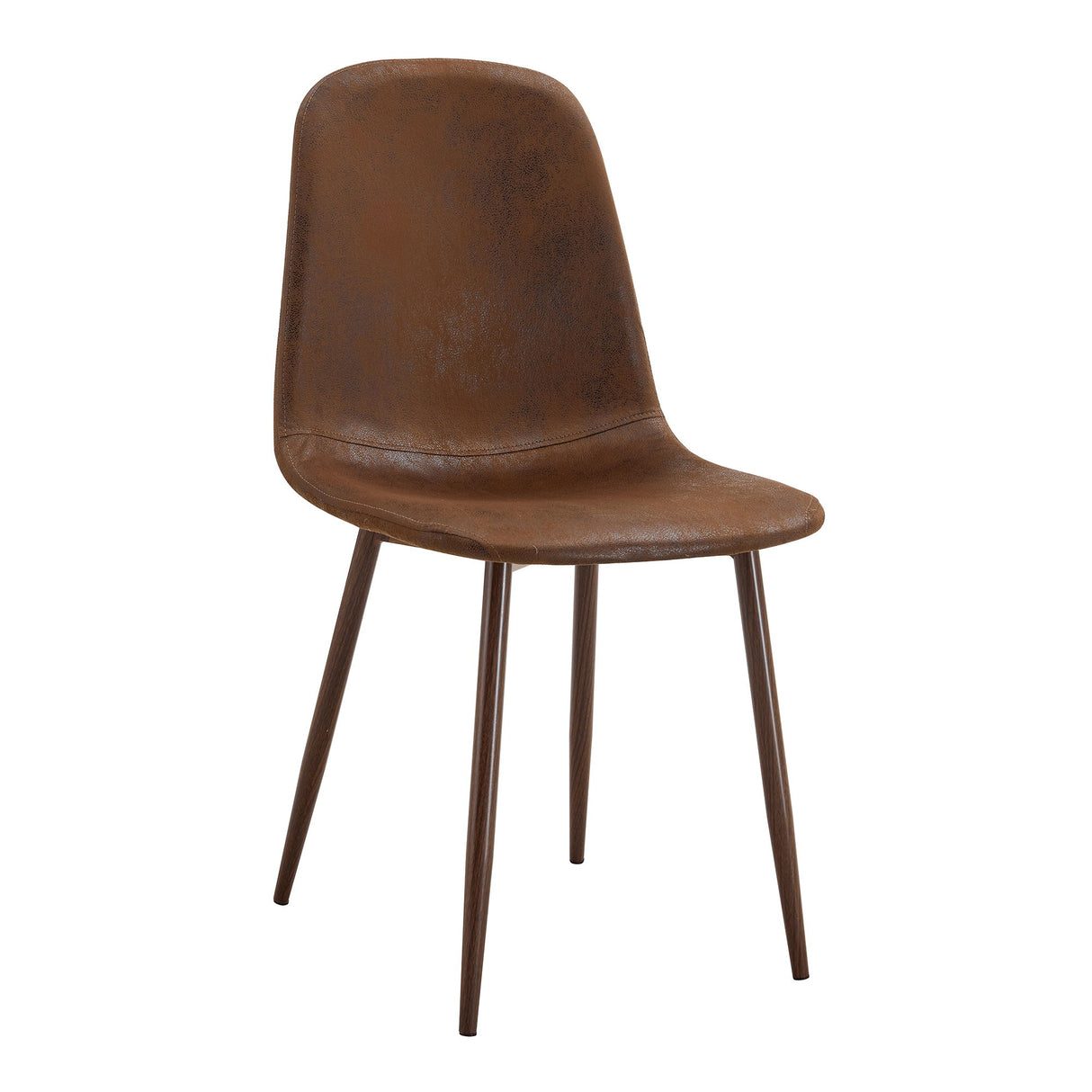 (Set of 4) Backrest AndTransfer Legs Chairs Adding A Touch Of Elegance To Minimalist And Scandinavian Style Homes - Walnut
