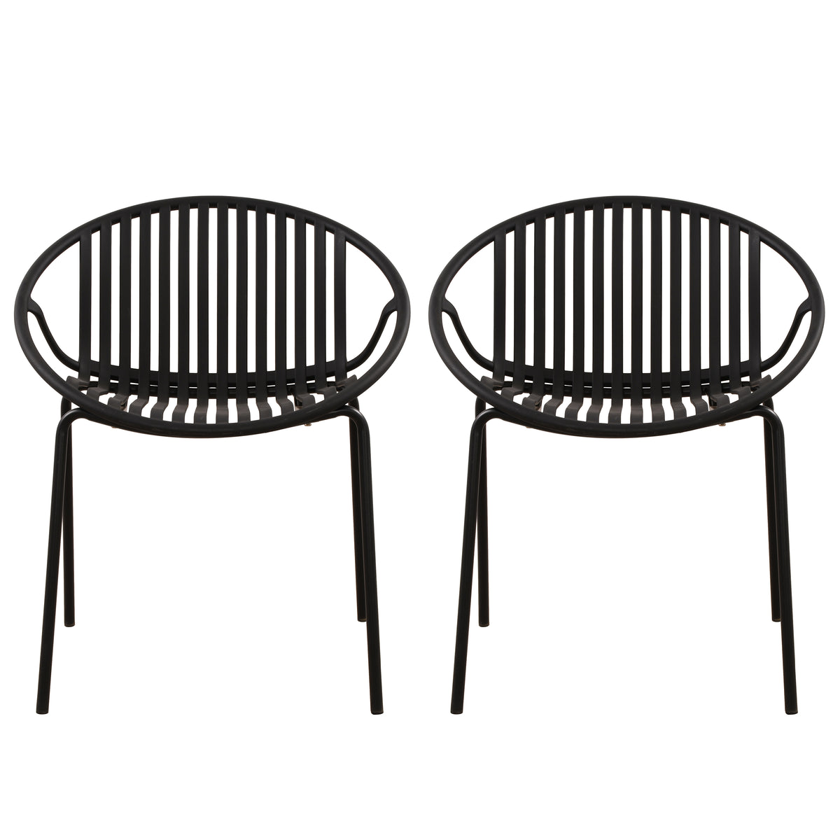 Stackable Patio Dining Chairs Set of 2