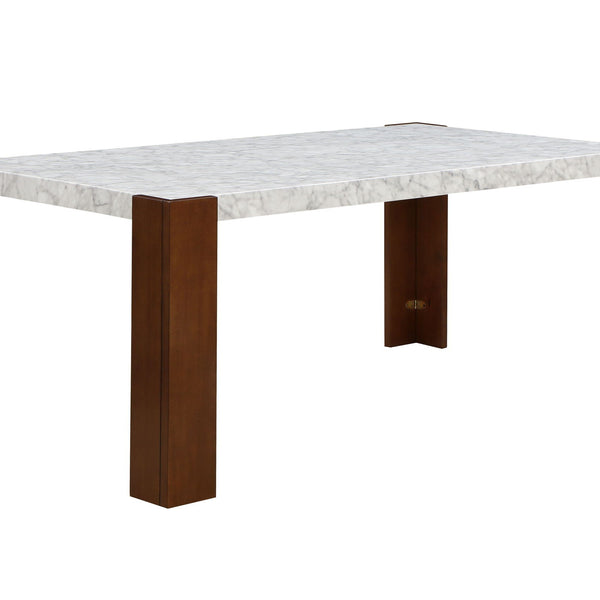 Hettie - Dining Table With Engineered Stone Top - Brown - Best Buy Furniture