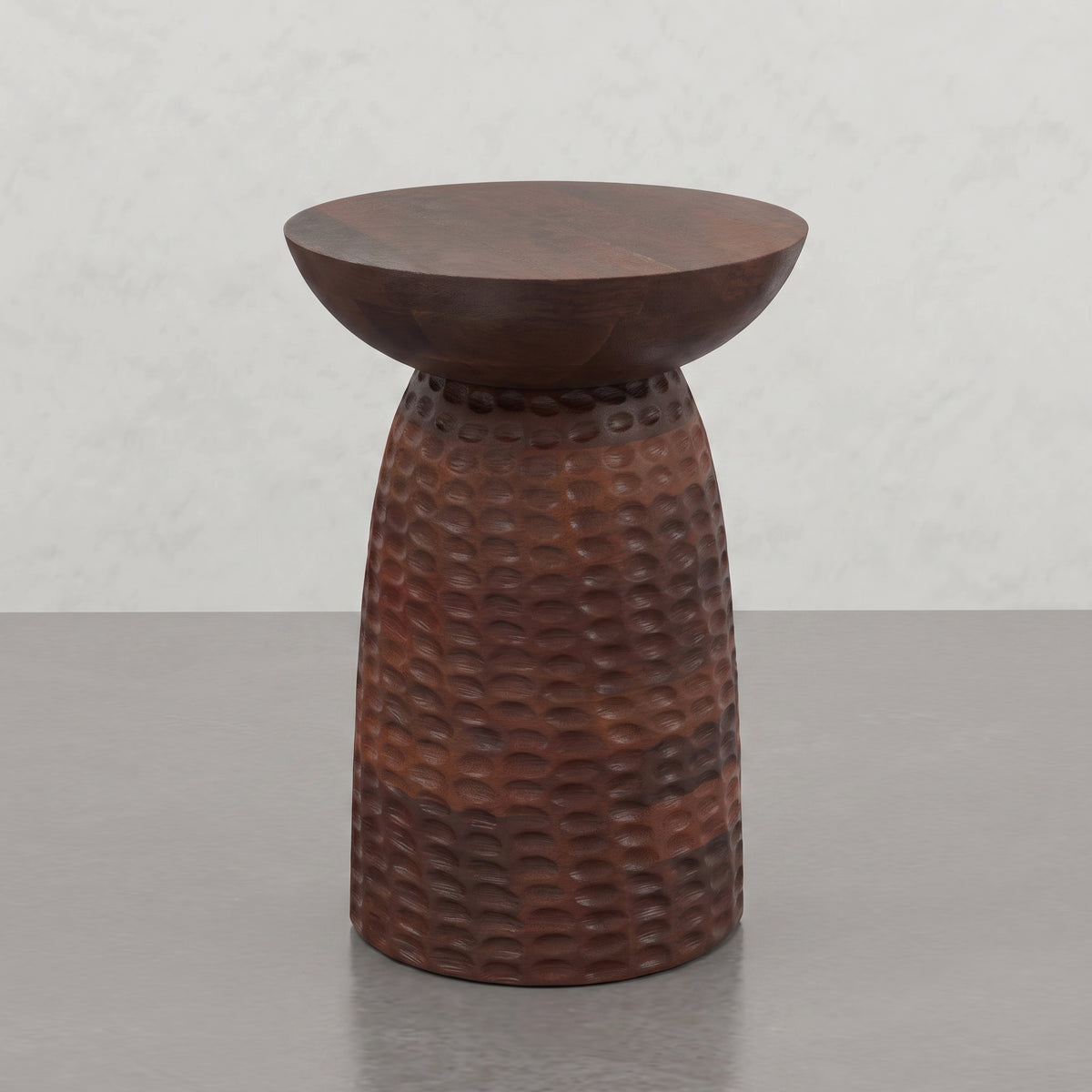 Elmford 13W Round Pedestal Dimple Accent Table