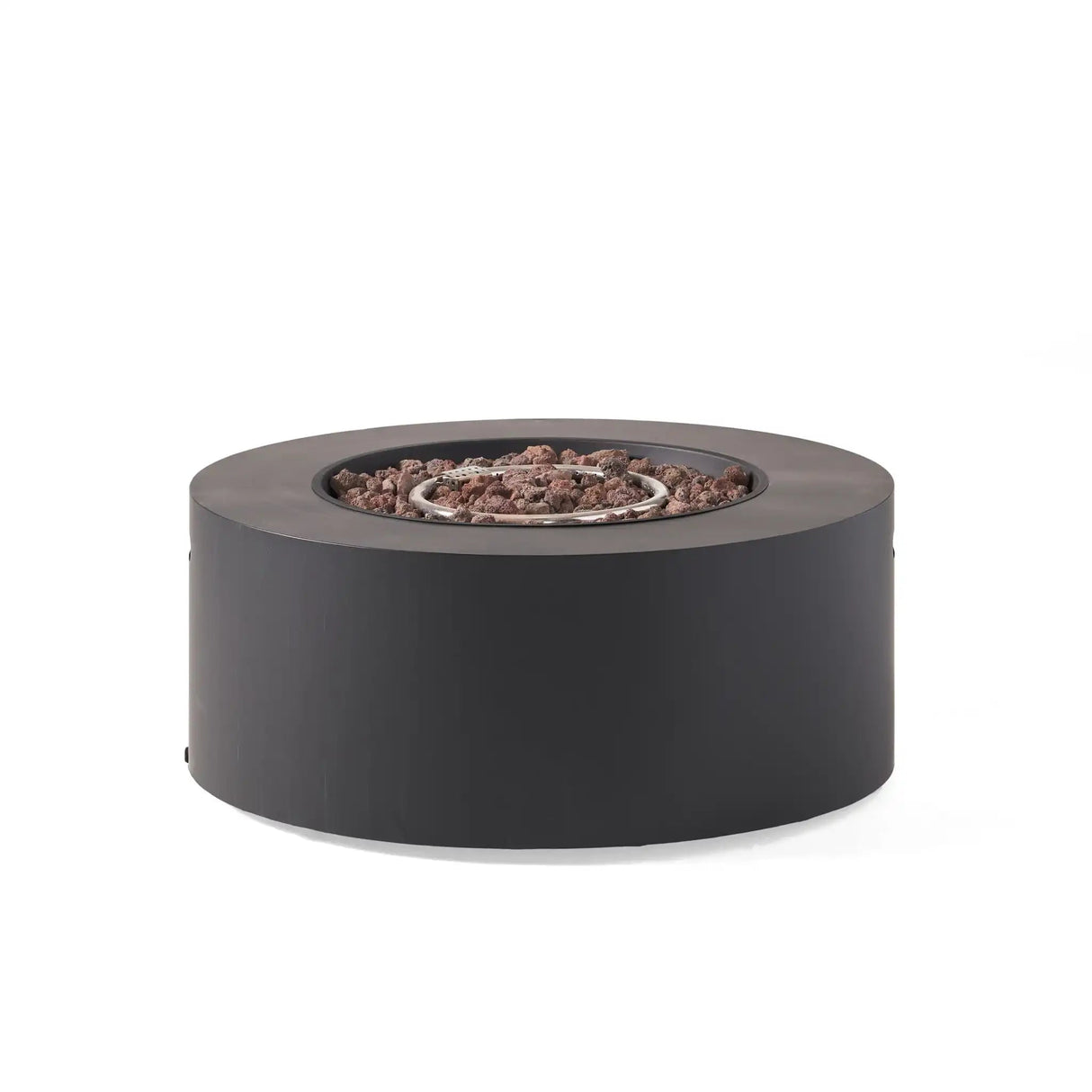 Round Iron Fire Pit With 40,000 Btu - Best Buy Furniture