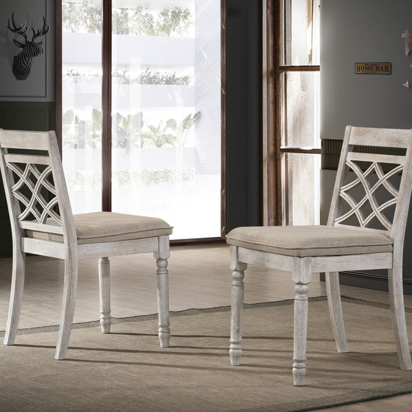 Havanna - Wide Chair With Cushion (Set of 2) - Off White