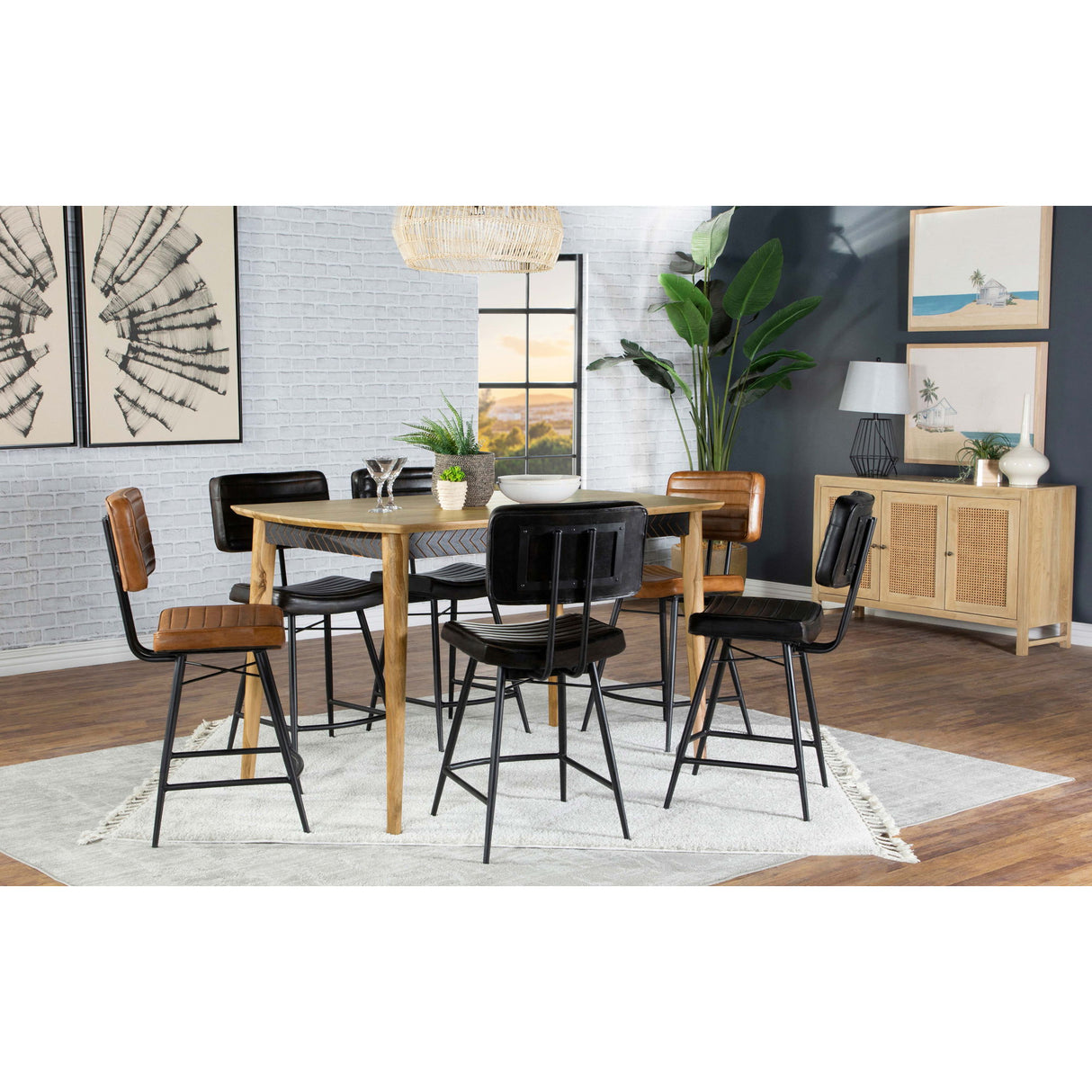 Senko - Upholstered Counter Chair (Set of 2)
