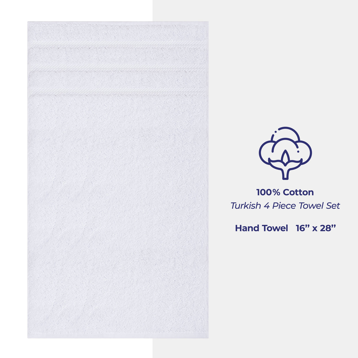 American Soft Linen 100% Cotton Turkish Towels, 4 Pack Hand Towel Set, Super Soft, Absorbent, Quick Dry Premium Towels