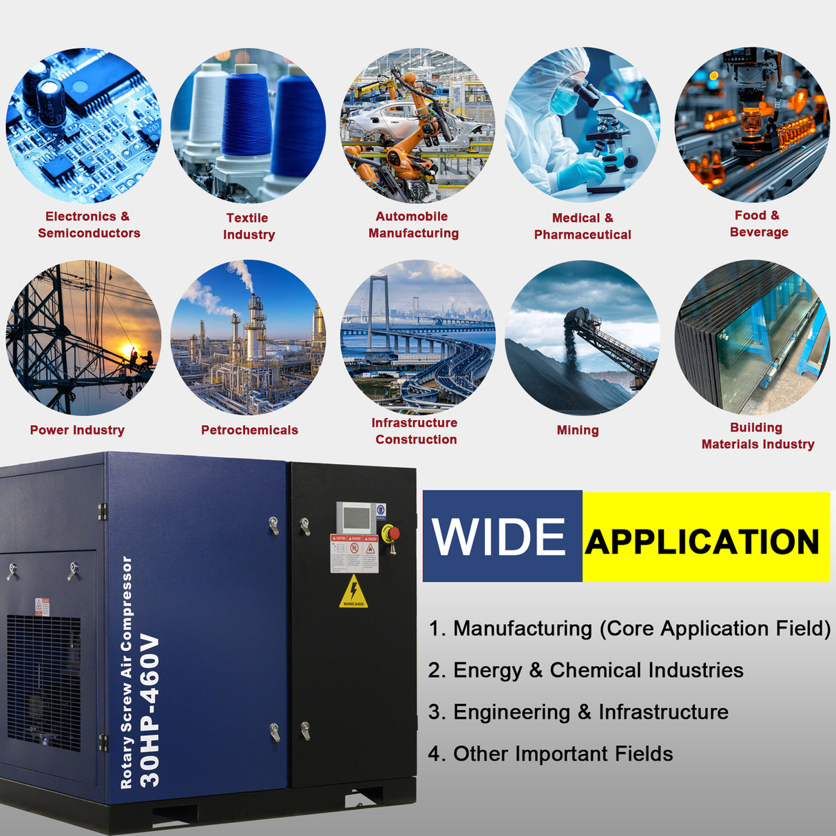 30HP Rotary Screw Air Compressor