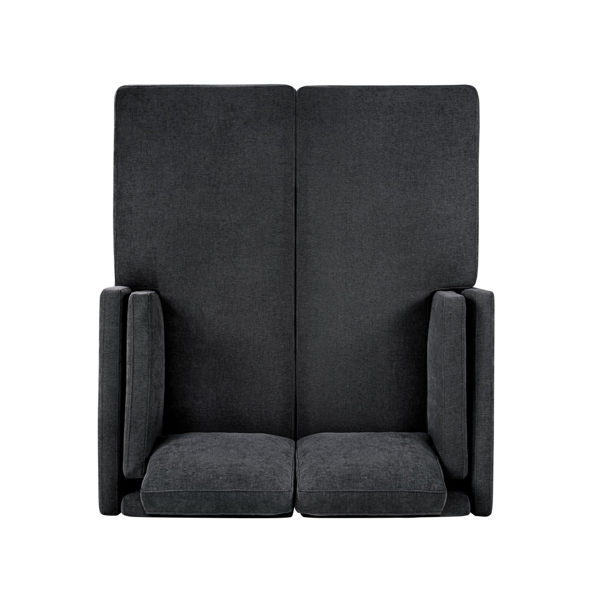Chaise Lounge Sofa Bed With Dual Layer Armrests For Living Room