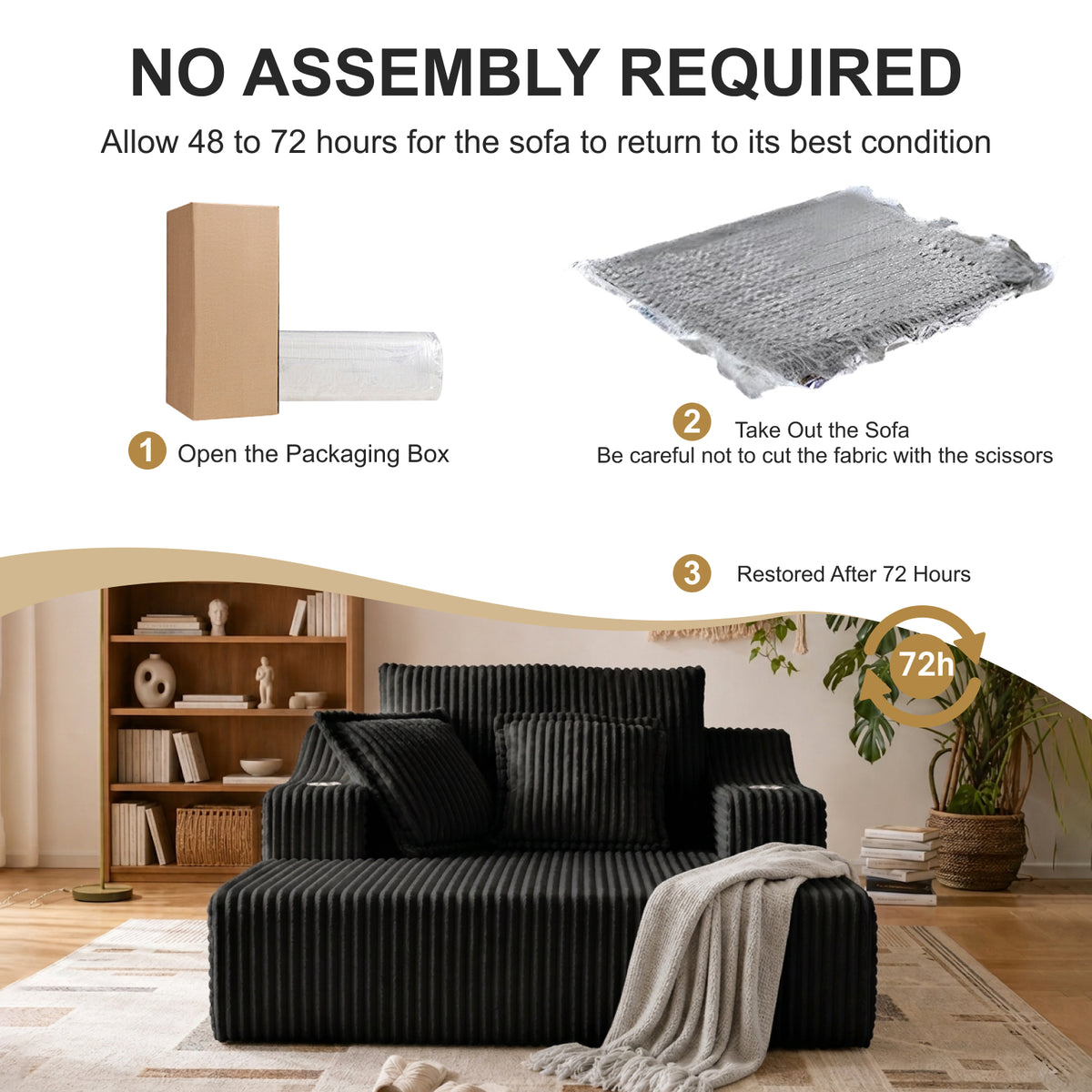 Oversized Chaise Lounge Chair Indoor - 67" Sleeper Sofa Bed