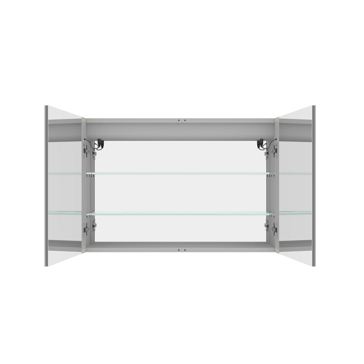 LED Medicine Cabinet With Mirror, Double Door With Defogger, Dimmer, Surface Mount