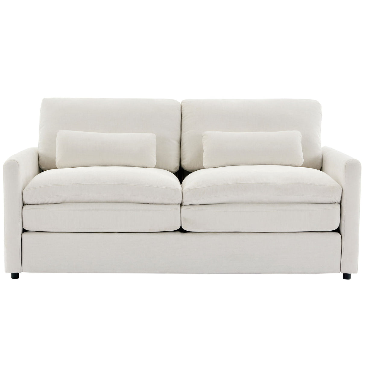 Cozy Upholstered Cushion Loveseat Sofa For Living Room