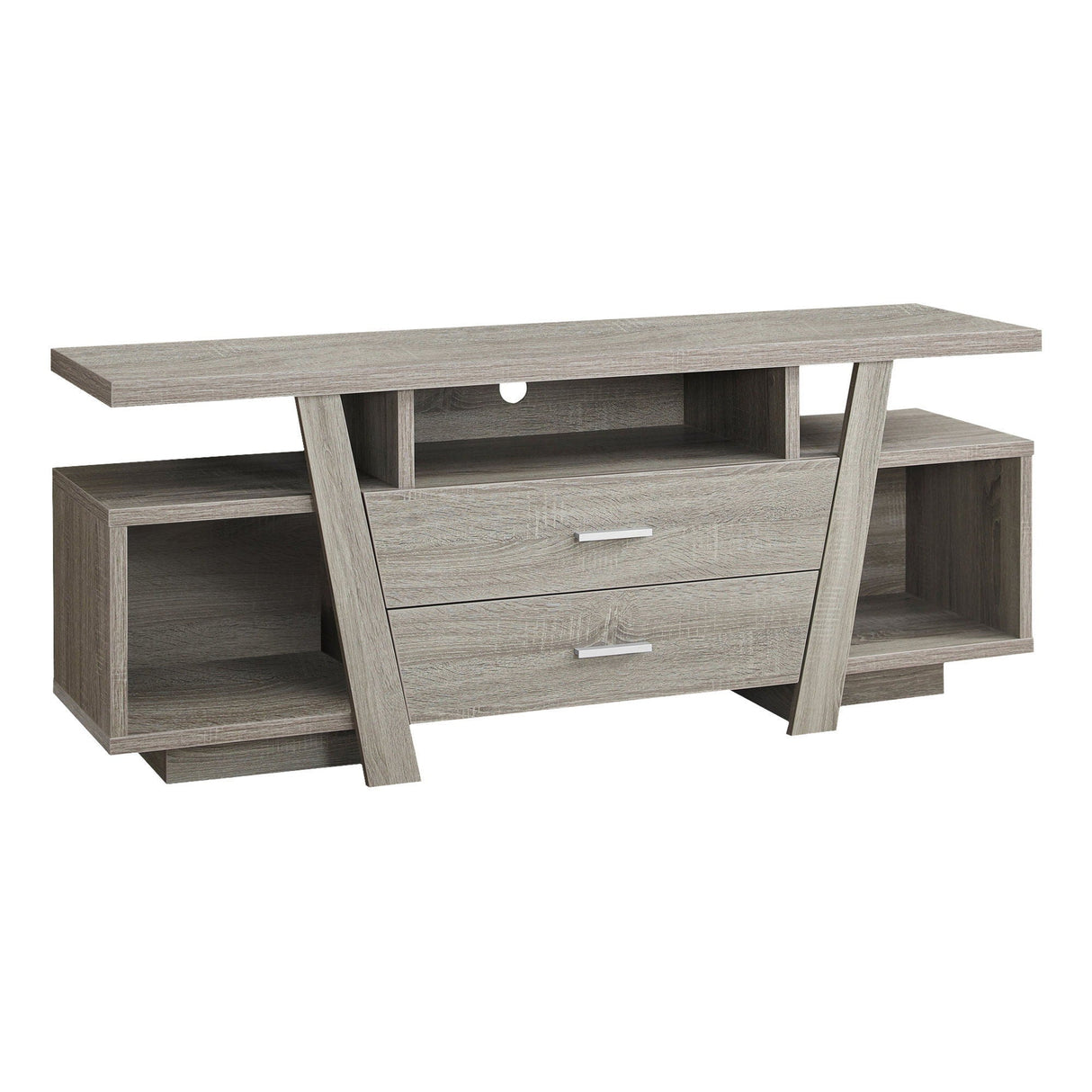 TV Stand, Console, Media Entertainment Center, Storage Drawers, Contemporary & Modern - Taupe - Best Buy Furniture