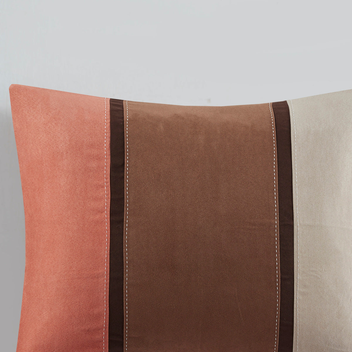 7 Piece Faux Suede Comforter Set - Coral King