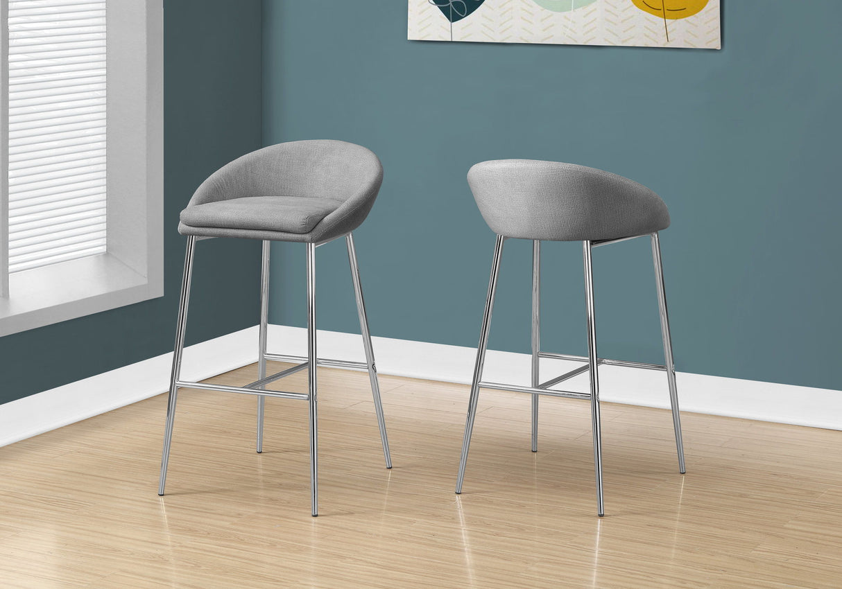 Bar Stool, Bar Height, Contemporary & Modern (Set of 2) - Gray - Best Buy Furniture