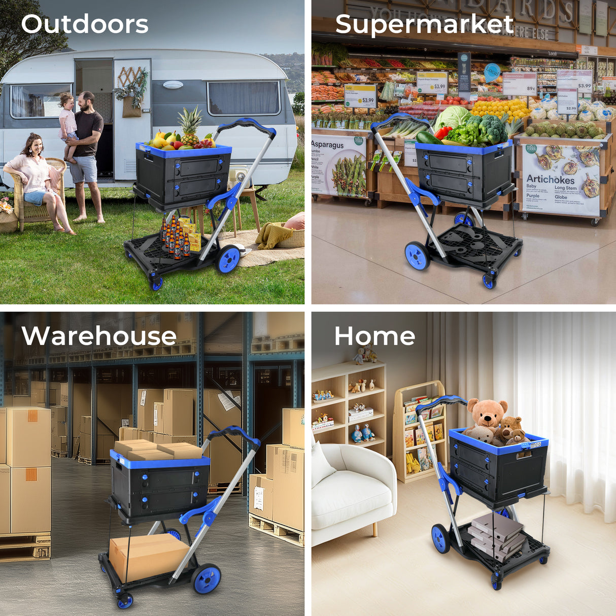 2-Tier Folding Cart