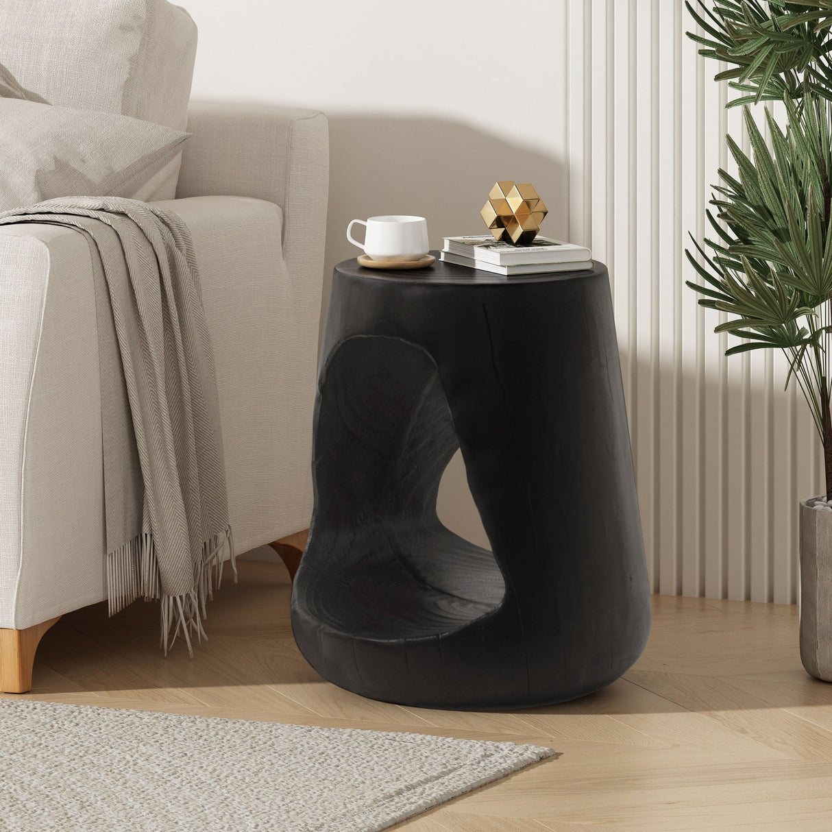 Hollow - Side Table, Durable And Weather Resistant - Best Buy Furniture