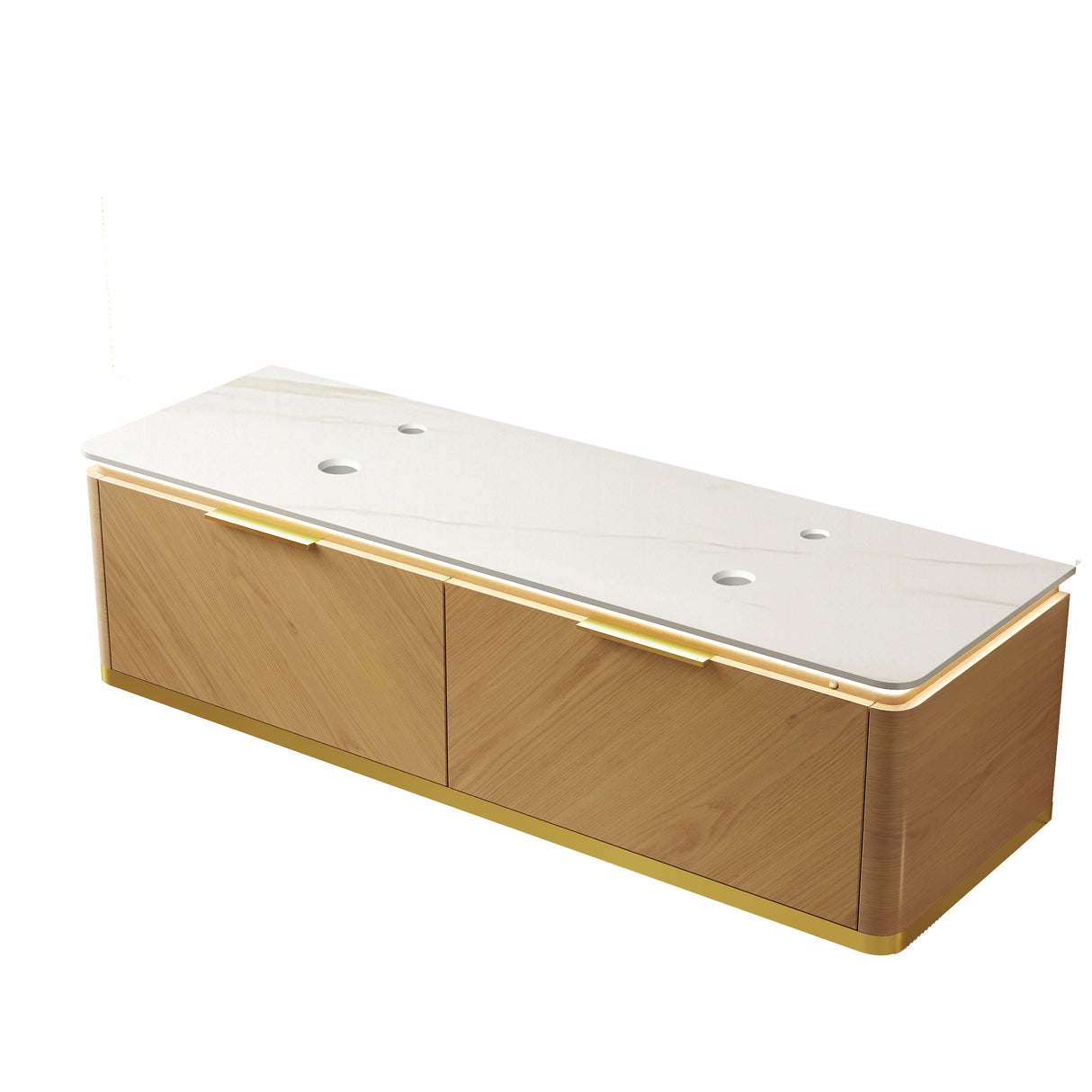 DIPA 60" Wall-Mounted Carrara Bathroom Vanity