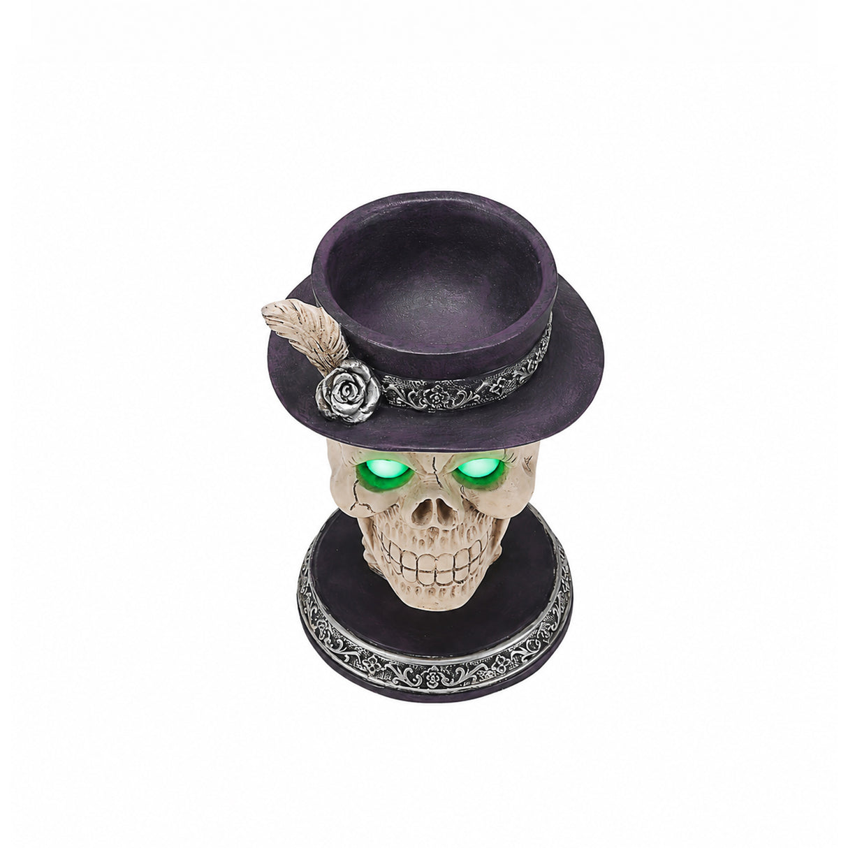 Halloween Skull Candle Holder with Glowing