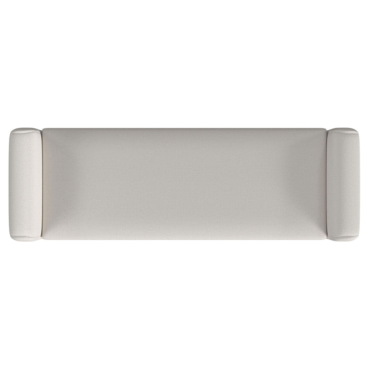 Hollis - Upholstered Accent Bench With Armrests Seating - Vanilla White