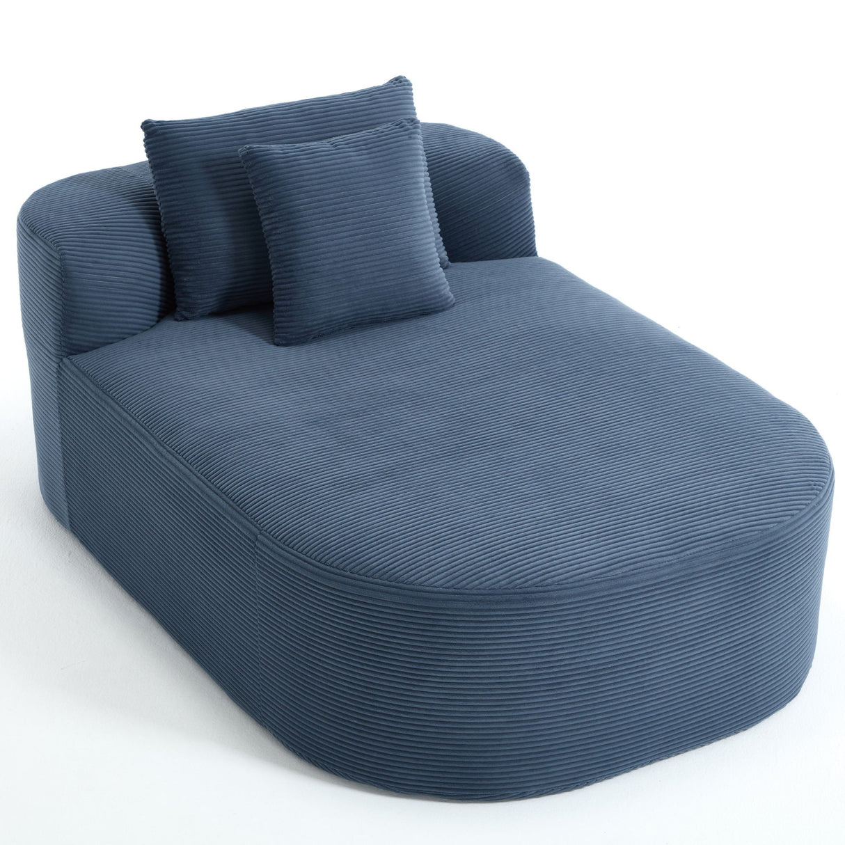 Oversized Corduroy Chaise Lounge Sofa Bed With Deep Seat And Soft Pillows